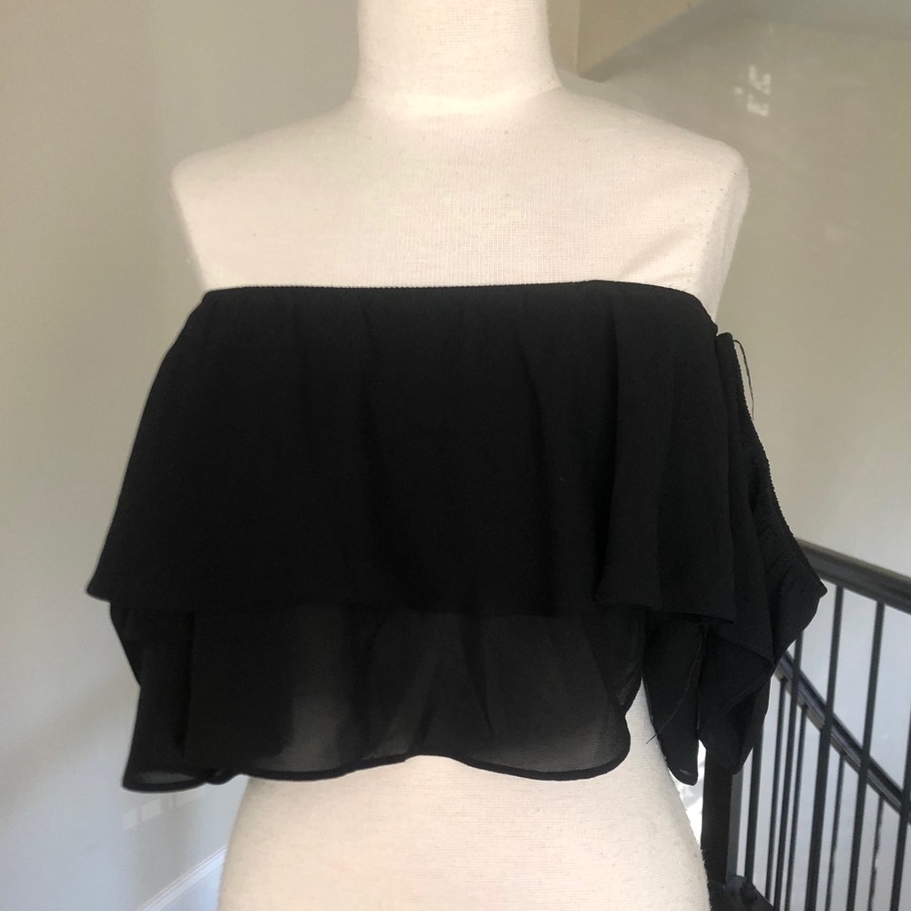 Off the shoulder black top